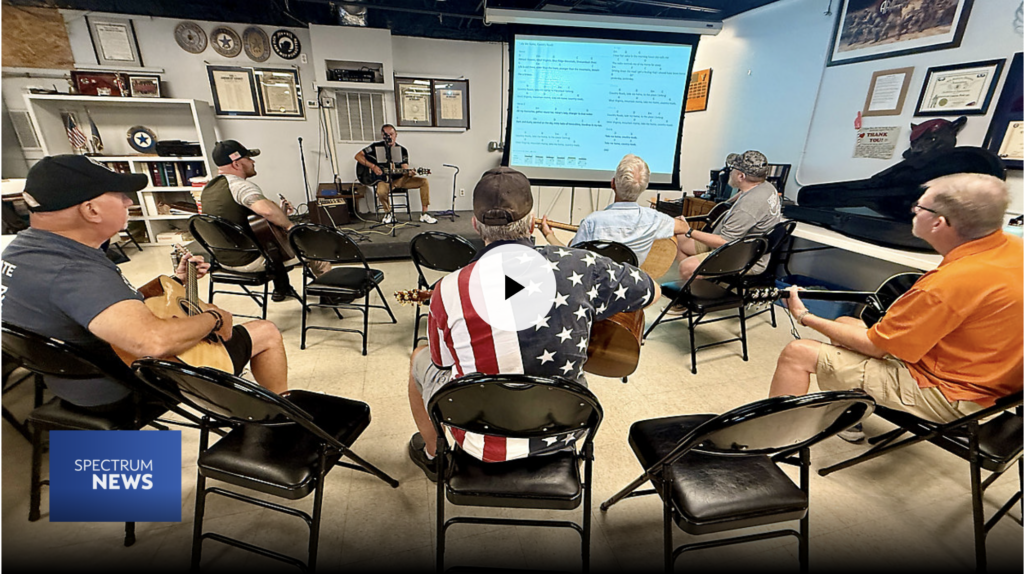 Veterans gather at American Legion Post 152 for jam session on Flag Day. (Spectrum News)